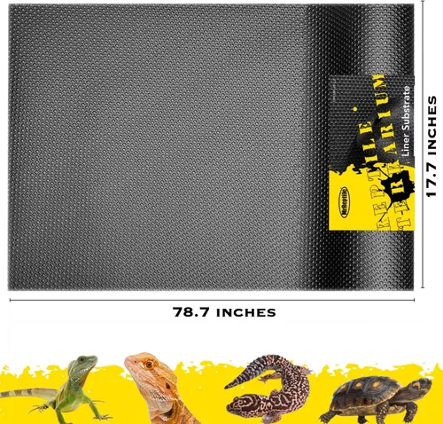 Miniatura 3 de MRREPTILE Alfombra de sustrato de reptil, sustrato de dragón barbudo, forro de terrario de tanque de reptiles para leopardo, Gecko, lagarto