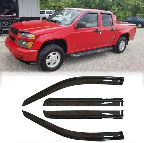 Miniatura 2 de 94044 Deflector de ventilación de viento para ventana lateral, 4 protectores de lluvia exterior para Chevy Silverado/GMC Sierra 1500,01-06