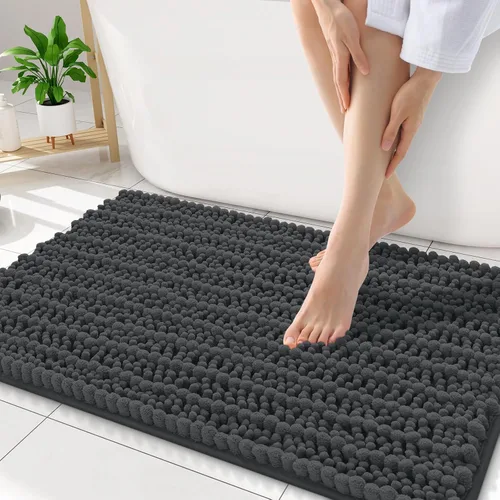 Miniatura 287 de Smiry Alfombras de Baño 24x16 pulgadas, Alfombras de Baño de Chenilla Extra Suaves y Absorbentes, Respaldo de Goma Antideslizante, Lavable a Máquina