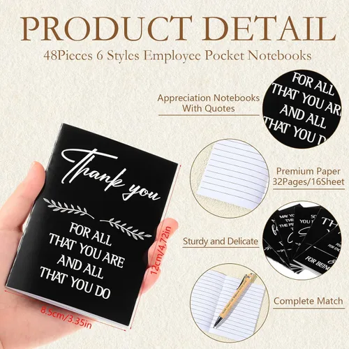 Miniatura 2 de Chuangdi 96 piezas de regalo de agradecimiento a los empleados, regalos de agradecimiento para compañeros de trabajo, cuaderno inspirador