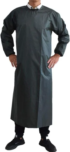 Miniatura 6 de Delantales impermeables con mangas largas, delantales resistentes a los químicos para hombres MD008Azul