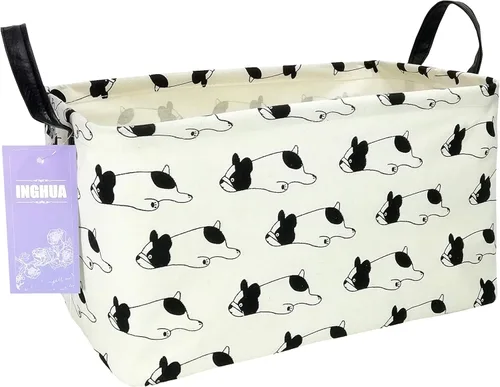 Miniatura 9 de Cesta de Almacenamiento Rectangular Organizador de Tela para Juguetes, Libros, Ropa, Regalos, Mascotas - Perfecto para Hogar, Oficina, Guardería
