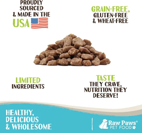 Miniatura 2 de Raw Paws Alimento liofilizado para perros y gatos, receta de conejo, 16 onzas, fabricado en Estados Unidos, comida liofilizada para perros, comida