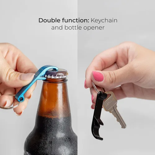 Miniatura 2 de Lote personalizado de llavero abrebotellas con bolsas de organza, recuerdos de boda grabados personalizados para invitados a granel, regalo