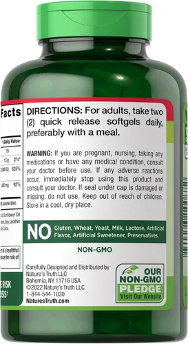Miniatura 5 de Nature's Truth Calcio 1200 mg más suplementos de IU de vitamina D3 5000, 120 cuentas (Paquete de 3)