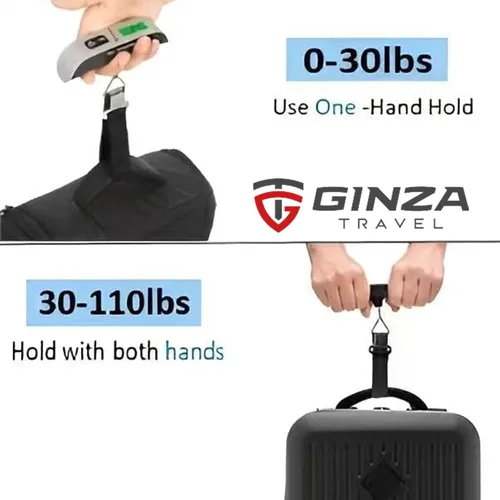 Miniatura 2 de GinzaTravel Báscula electrónica de equipaje de 110 libras de alta precisión para viajes, básculas colgantes digitales de 110.2 lbs