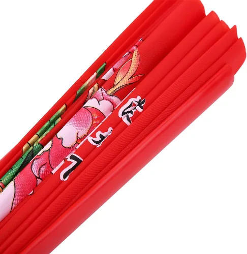 Miniatura 8 de VGEBY Abanico de lucha de bambú, ventilador tradicional de kung fu, ventilador chino de Tai Chi (rojo) Fans de Tai Chi Fan de Tai Chi, ventilador