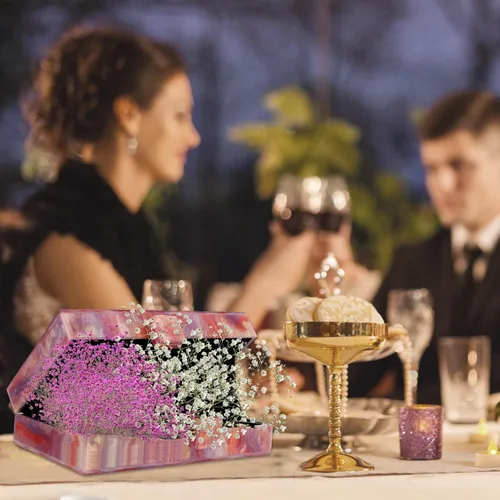 Miniatura 7 de YYW Monederos de mano de acrílico para mujer de boda bolso cruzado de noche multicolor con cadena desmontable