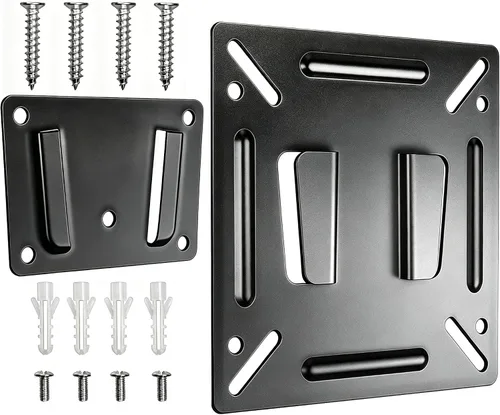 Soporte de pared para monitor de TV RV para pantallas planas LCD LED de 14 a 27 pulgadas, soporte de pared pequeño para monitores de computadora,