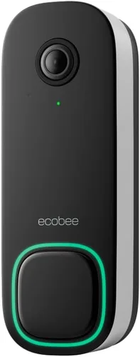 ecobee Timbre de video inteligente con cámara (con cable) - con cámara HD líder en la industria, seguridad inteligente, visión nocturna, sensores de