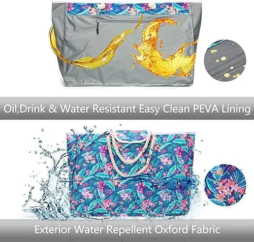 Miniatura 5 de CONTAIL Bolsa de mano de gran capacidad de 21.5 pulgadas con forro totalmente impermeable, convertible como bolsa húmeda y seca
