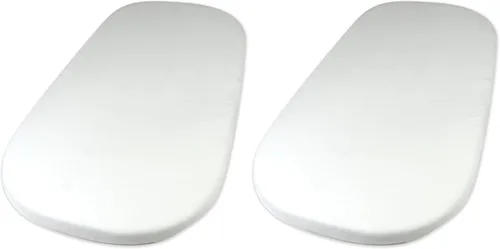 Miniatura 14 de HonestBaby Paquete de 2 sábanas de cuna de algodón orgánico, color blanco, talla única 2 Pack - blanco