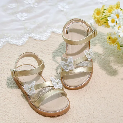 Miniatura 5 de Otter MOMO - Sandalias de verano para niñas con puntera abierta, sandalias planas de princesa con suela cómoda