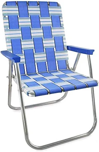 Silla de césped plegable de aluminio al aire libre de Lawn Chair USA | Sillas con correas resistentes para acampar, deportes, playa, jardín y Arenas