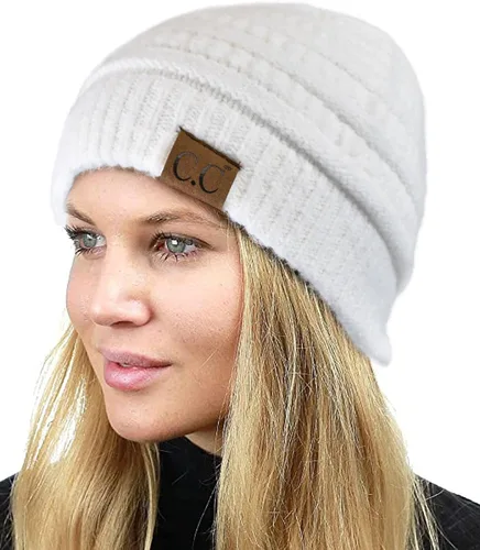 Miniatura 74 de C.C Trendy Warm Chunky Soft Stretch Cable Knit Beanie