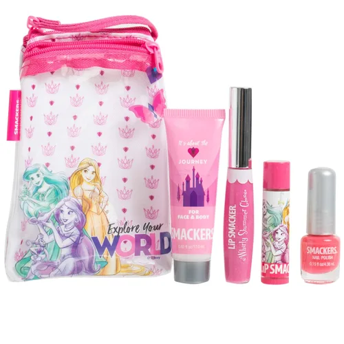 Miniatura 2 de Lip Smacker Princess Glam Bag - Juego de maquillaje, bálsamo labial, brillo labial, esmalte de uñas, loción Colección Princess Glam