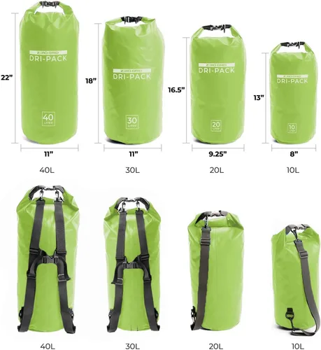 Miniatura 5 de Zero Grid Bolsa seca impermeable – La bolsa de secado flotante se mantiene seca tamaños de 10L/20L/30L/40L para mochileros, kayak, canotaje