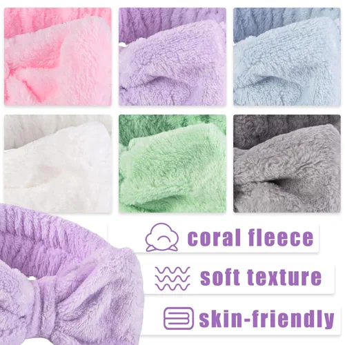 Miniatura 3 de Shindel Paquete de 6 diademas de spa, cuidado de la piel y maquillaje para lavado facial, regalo para niñas adolescentes, relleno de calcetines