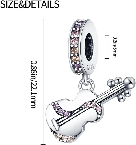 Miniatura 6 de Pandach Dijes de plata de ley 925 para pulseras y collares, colgantes de mariposa y auriculares, dijes de trébol, joyería de regalo para mujeres