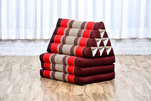 Miniatura 6 de Leewadee - Cómodo colchón japonés para piso - Cama tailandesa para piso con cojín triangular - Colchón futón - Estera de masaje tailandesa, 67 x 21