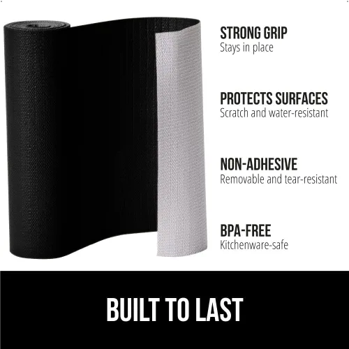 Miniatura 2 de GORILLA GRIP DripGuard - Forro para estantes, protector no adhesivo para cajones y gabinetes de cocina, antideslizante, de plástico con superficie