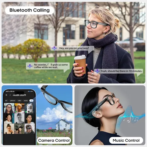 Miniatura 4 de Yowow BIT Gafas de Cámara Inteligente 4K AI, Videos HD 1080P, Ultra-Ancho Anti-Vibración, Grabación de Vlog, Traducción AI, Asistente de Voz AI