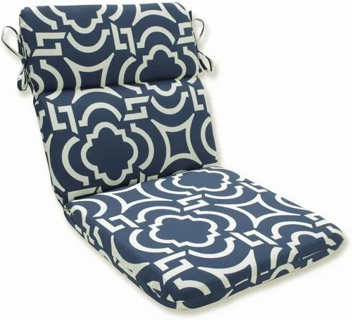 Miniatura 10 de Pillow Perfect Trellis - Cojín de asiento redondo para silla de esquina con respaldo dividido para interiores y exteriores, con lazos, asiento