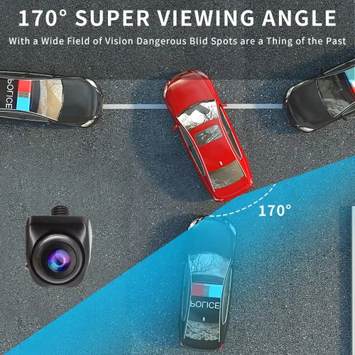 Miniatura 3 de Sistema de monitor de cámara de respaldo para automóvil, cámara de visión trasera, impermeable, visión nocturna, líneas de guía de bricolaje