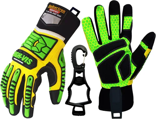 Miniatura 16 de Seibertron Guantes de aceite y gas de rescate de seguridad resistentes a los cortes, resistentes a los cortes, mecánicos antiimpactos, serie