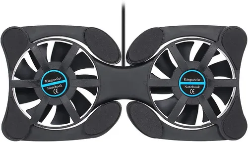 Miniatura 5 de QUZHI Mini portátil plegable plegable USB ventilador dual enfriador almohadilla de enfriamiento para PC portátil portátil 7