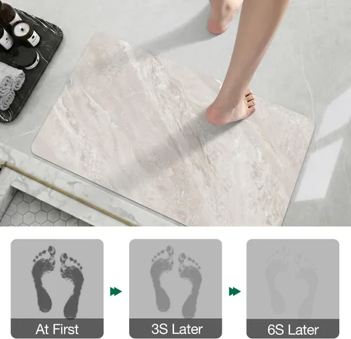 Miniatura 5 de LUMI Tapetes de baño ultra delgados, superabsorbentes, de secado rápido, antideslizantes, para debajo de la puerta, bañera, lavabo y ducha, 17 x 30