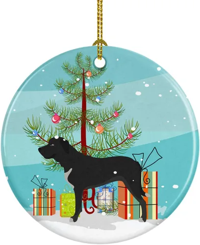 Miniatura 30 de Caroline's Treasures American Toy Fox Terrier - Adorno de cerámica de Navidad para colgar en el árbol de Navidad, decoración para el hogar, Navidad