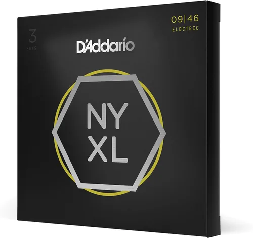 Miniatura 25 de D'Addario Cuerdas para guitarra eléctrica, NYXL entorchadas en níquel, NYXL1164, calibre medio 11-64, juego de 7 cuerdas, paquete de 1