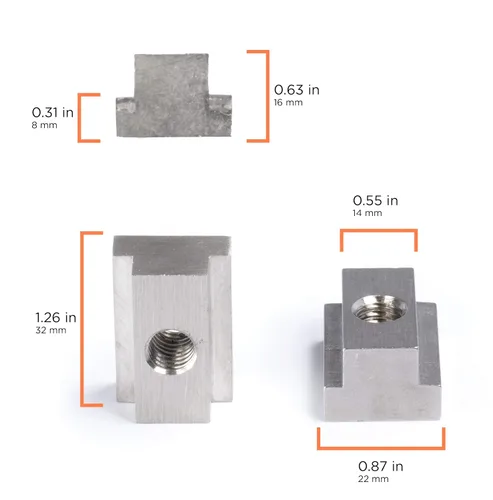 Miniatura 3 de THE CIMPLE CO Tuercas de ranura en T para riel de caja de camioneta de alta resistencia compatibles con Toyota Tacoma y Toyota Tundra - Anclajes