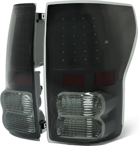 Miniatura 9 de KUAFU Par de luces traseras compatibles con Toyota Tundra Pickup 2007-2013, conjunto de lámpara trasera de freno trasero de plástico para el lado