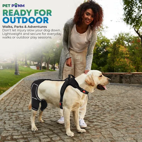 Miniatura 7 de Rodillera ajustable para perro- Pierna trasera derecha con arnés integrado- Soporte premium para recuperación de ligamento cruzado anterior