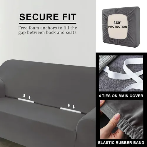 Miniatura 76 de Funda para Sofá de Terciopelo, Fundas Elásticas para Sofá para Funda Principal Separada/Respaldos y Cojines de Asiento, Funda para Sofá, para Fundas
