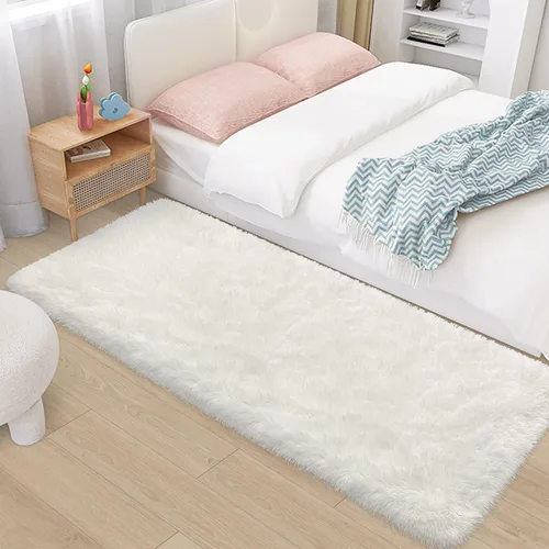 Miniatura 46 de Alfombras de pasillo beige de 2 x 6 pies para dormitorio, sala de estar, alfombra de felpa suave y esponjosa, alfombra de pasillo para pasillos