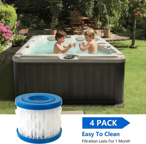 Miniatura 5 de Paquete de 8 cartuchos de repuesto de filtro de spa y bañera de hidromasaje tipo VI para Lay-Z-Spa, Coleman SaluSpa 90352E 58323 90427E, cartucho