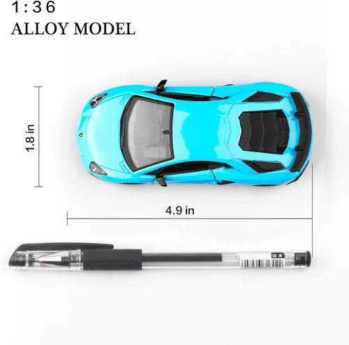 Miniatura 3 de TOKAXI - Modelos de coches fundidos a presión a escala 1/36 LP750-4 SV, coches de juguete con tracción hacia atrás, regalos de coches para niños