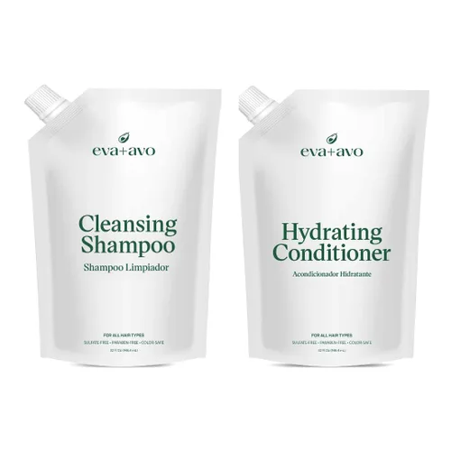 Miniatura 15 de EVA + AVO Kit de viaje de champú y acondicionador de aguacate, 2 onzas líquidas, limpieza suave sin sulfatos para cuero cabelludo seco, cabello