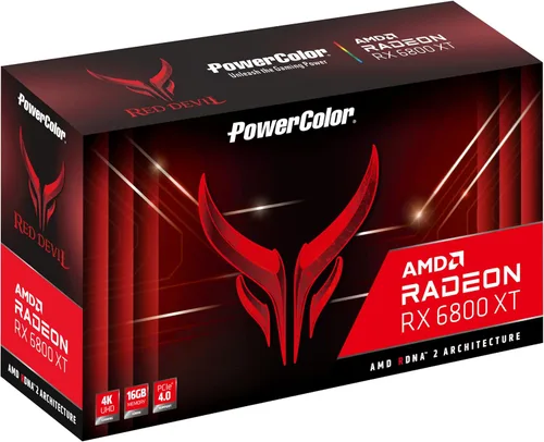 Miniatura 2 de PowerColor Red Devil AMD Radeon RX 6800 XT. Tarjeta gráfica para juegos con memoria GDDR6 de 16 GB, alimentado por AMD RDNA 2, Raytracing, PCI