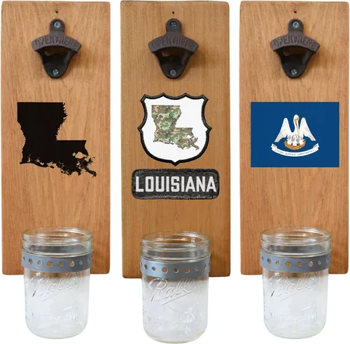 Miniatura 13 de Abrebotellas de cerveza de Massachusetts – Abridor de botellas hecho a mano montado en la pared con tapa – Regalo de cerveza para él o ella