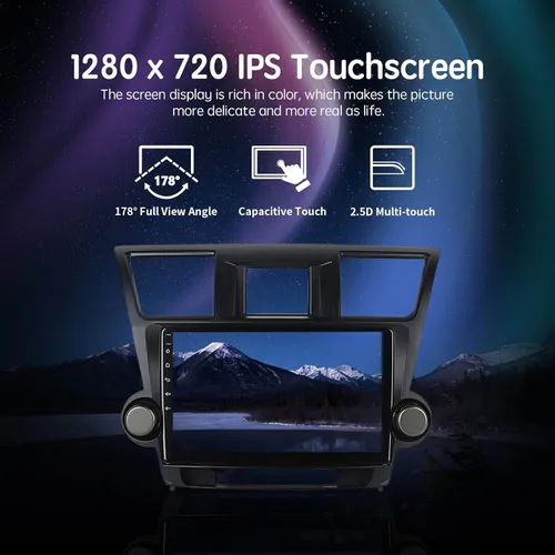 Miniatura 7 de Estéreo de coche Apple CarPlay con DSP, ViaBecs Radio táctil de 10.2 pulgadas de 6GB 128GB para Toyota Highlander 2008-2013, Unidad principal que