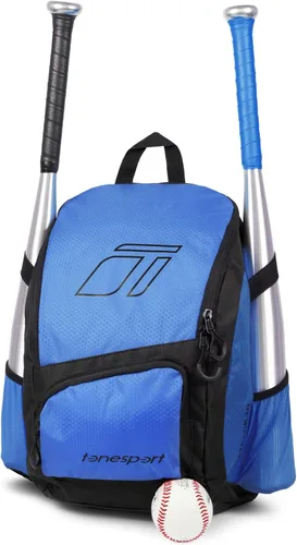 Miniatura 7 de Tonesport, Bolsa de Béisbol - Mochila para Béisbol, Sóftbol, T-Ball - Bolsa de Bate para Adultos y Jóvenes Rojo
