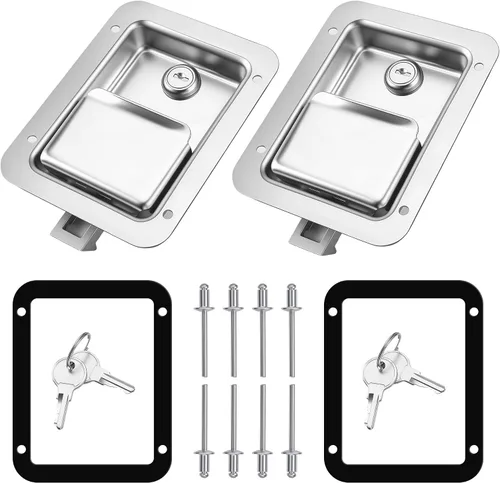 Miniatura 8 de BAUMFEUER Reemplazo del pestillo de caja de herramientas para camión (2, 5.5 pulgadas de largo x 4.3 pulgadas de ancho)