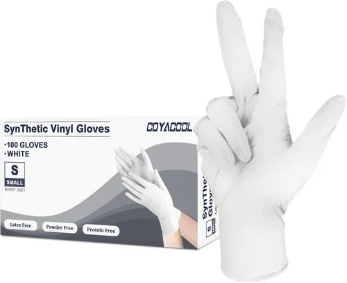 Miniatura 14 de Guantes desechables medianos, de mezcla de nitrilo y vinilo, sin látex, 100 unidades, guantes de grado alimenticio para limpieza, preparación de Azul
