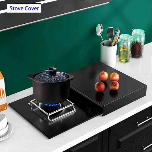 Miniatura 5 de HJJKKH Cubierta superior para estufa de gas, cubiertas para quemadores de estufa, tabla de fideos de acero inoxidable para estufa, fregadero