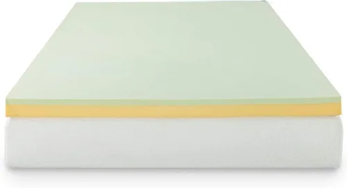 Miniatura 16 de ZINUS Cubrecolchón de espuma viscoelástica de té verde de 1.5 pulgadas, ropa de cama para dormitorio, capa de alivio de presión, ideal para aliviar