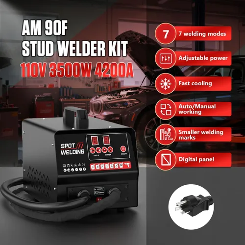 Miniatura 2 de Kit de extractor de abolladuras de soldador por puntos, máquina de soldadura por puntos de cuerpo automático 4200A con manual/automático y 7 modos